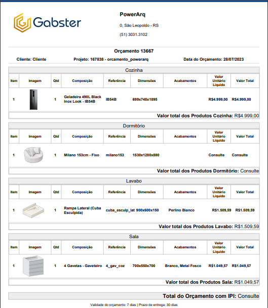 Como Configurar As Opções Do Gerador De Orçamentos Plataforma Gabster 5669