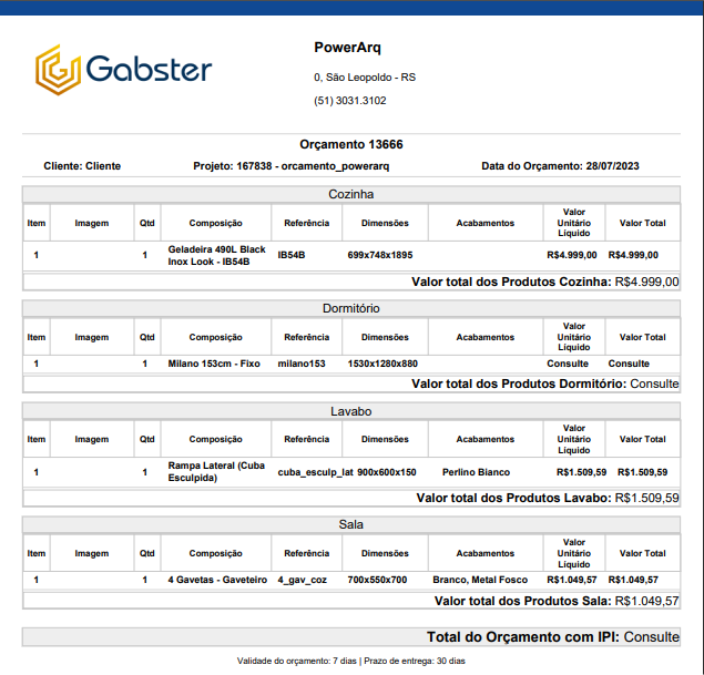 Como Configurar As Opções Do Gerador De Orçamentos Plataforma Gabster 9349